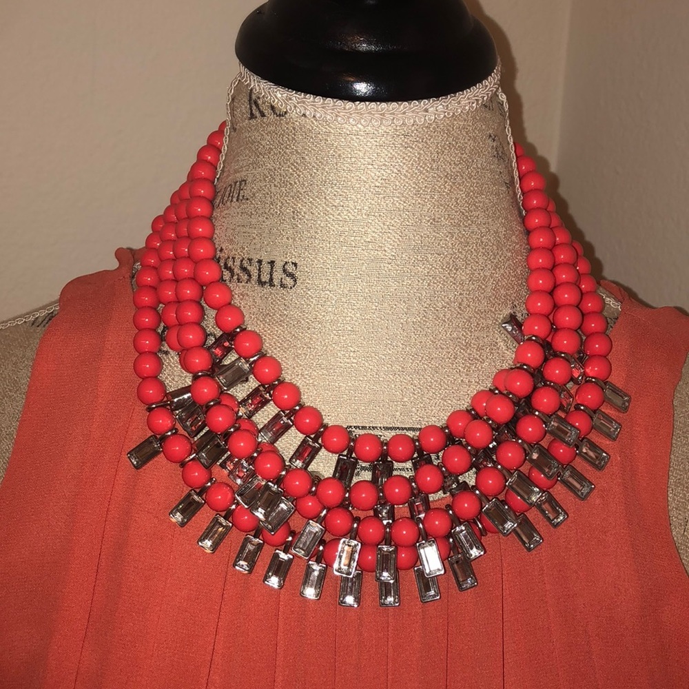 Coral Beaded Necklace